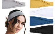Tobeffect Headbands for Women Workout Yoga Running Thick Athletic Headband Non Slip Hair Accessories for Women