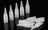 50PCS Clear White Eyebrow Tattoo Needle Tips Permanent Makeup Tattoo Nozzle Caps Disposable 1R/3R/5R/5F/7F (1R)