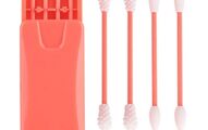 Reusable Ear Cotton Swabs,Upgraded Portable Silicone Washable Cotton Swabs for Ear Cleaning Makeup Beauty 4 pieces