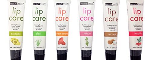 Beauty Treats Hydrating Lip Care with Natural Extracts and Moisturizing Vitamin E set of 6 Flavors