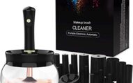 Premium Makeup Brush Cleaner Dryer Super-Fast Electric Brush Cleaner Machine Automatic Brush Cleaner Spinner Makeup Brush Tools (Black)