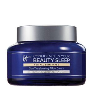 IT Cosmetics Confidence in Your Beauty Sleep - Anti-Aging Night Cream - Visibly Improves Fine Lines, Wrinkles, Dryness, Dullness & Loss of Firmness - With Hyaluronic Acid - 4.06 fl oz