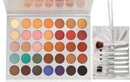 35 Colors Eyeshadow Palette and Makeup Brushes Set, Matte Shimmer Eye Shadow Pallete Waterproof Powder Natural Pigmented Nude Naked Smokey Professional Cosmetic Set
