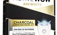 Teeth Whitening Kit with Organic Charcoal - Natural Teeth Whitening with LED Accelerator (30 treatments, mint flavor))