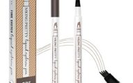 Eyebrow Pencil, 2pcs Waterproof Microblading Brown Eyebrow Pen with a Micro-Fork Tip Applicator Creates Natural True Long-lasting Looking Eyebrow Makeup
