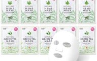 epielle Premium Natural Green Tea & Hemp Mask Assorted [10 PACK] Korean Beauty Skincare Masks | Hydrating, Brightening, and Soothing For All Skin