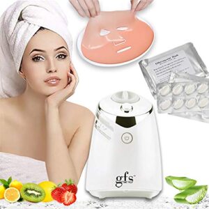 GFS Facial Mask Maker Machine Kit WITH 32 Counts COLLAGEN PILLS, Fruit Vegetable Home DIY Face Mask Maker Machine, Maquina para hacer mascarillas faciales, Automatic, Quiet, Beauty Facial SPA